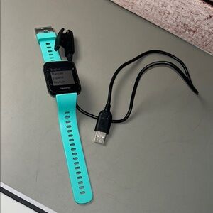 Garmin Teal Fitness Smartwatch with USB Charger